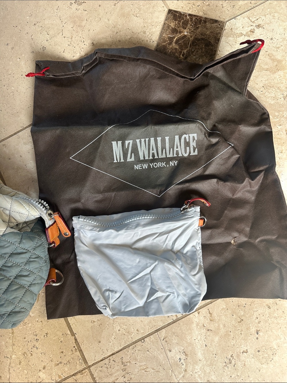 MZ Wallace Quilted Two-Tone blue Sutton Metro Tote sz Small - Picture 2 of 6
